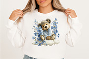 Whimsical Spring Teddy Bear Clipart, an Illustration by Craft Nest (Thumbnail 8 of 10)