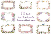 Anemone Watercolor Floral Clipart, a Decorative Illustration by ForhadGFX (Thumbnail 4 of 14)