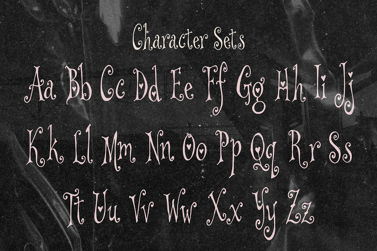 Crooked Darling Heart Display Font, a Handwritten Font by The October Creative (Photo 3 of 8)