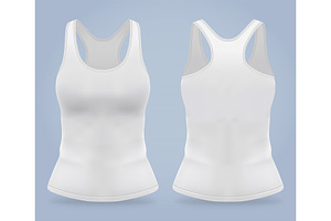 Front And Back Of Woman Sport T