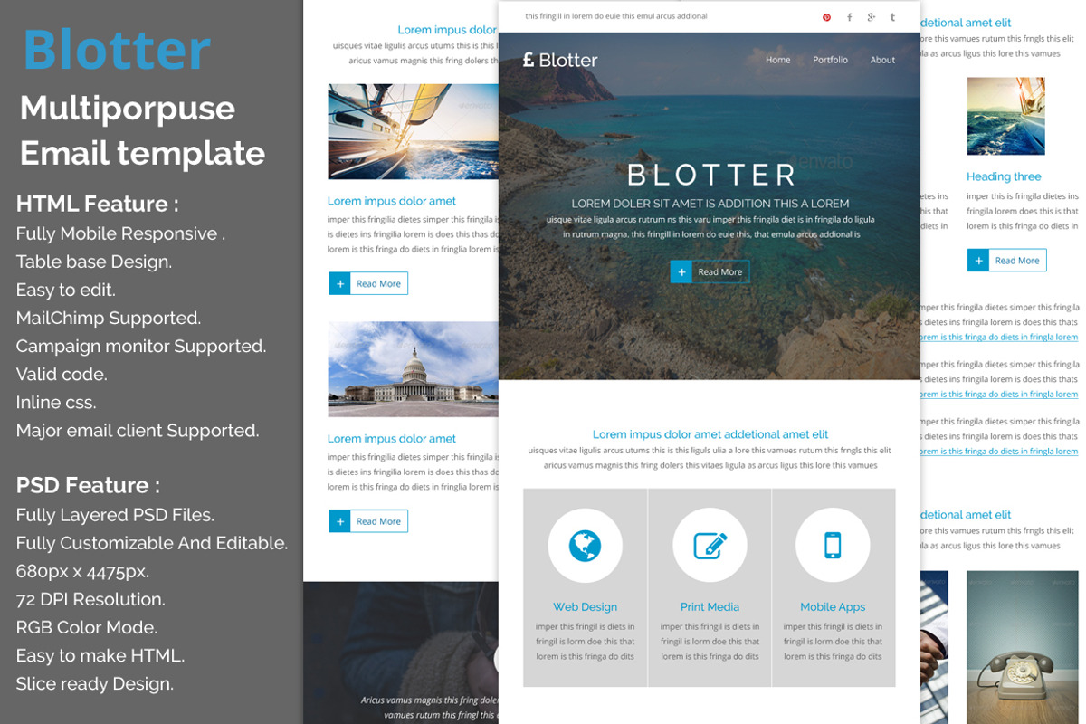 Blotter - Responsive email template, an Email Template by QuickArtisan (Photo 3 of 4)