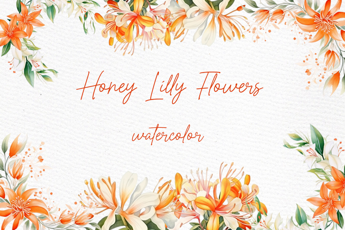 Orange Spring Flowers Honey Lilly, a Decorative Illustration by LeCoqDesign (Photo 1 of 5)