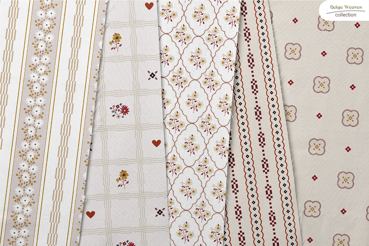 Beige Weaves - Seamless Patterns, a Pattern Graphic by InaCorart (Photo 2 of 6)