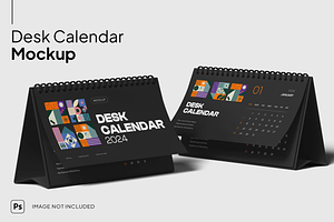Desk Calendar Mockup Set, a Mockup by graphicsauce