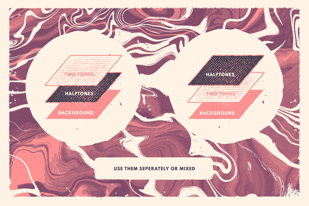 Halftone marble textures, a Texture Graphic by Vintage Voyage Supply (Photo 4 of 6)