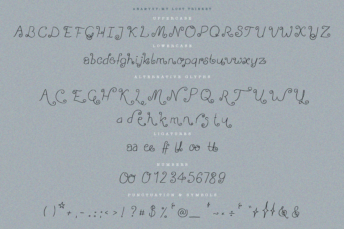 My Lost Trinket | Whimsy Curly Font, a Handwritten Font by ana & yvy (Photo 12 of 13)