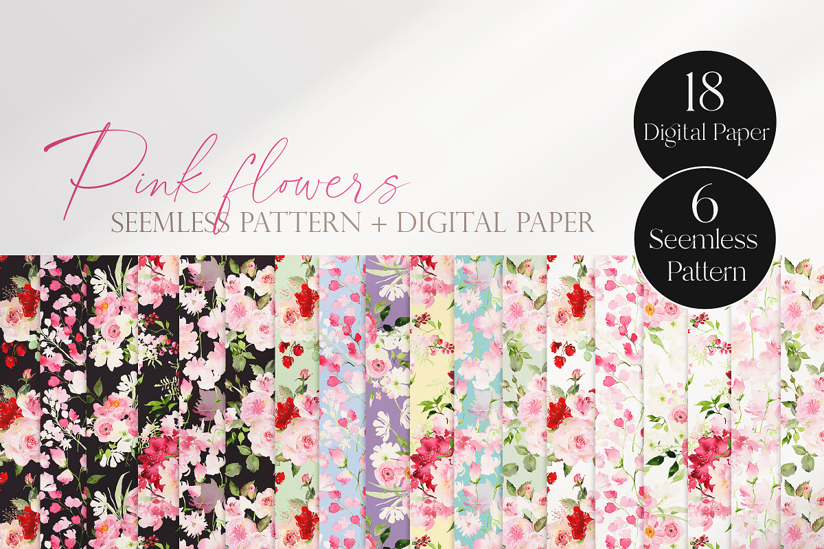 Watercolor Bundle - Pink Collection, an Illustration by Beigetime (Photo 12 of 12)