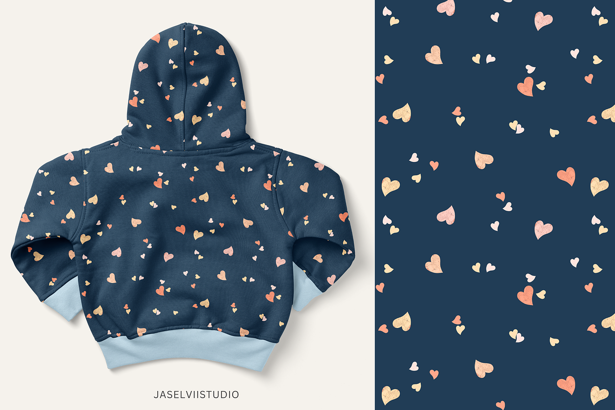 Bunny Valentine - Blue, a Pattern Graphic by Jaselvii Studio (Photo 6 of 8)