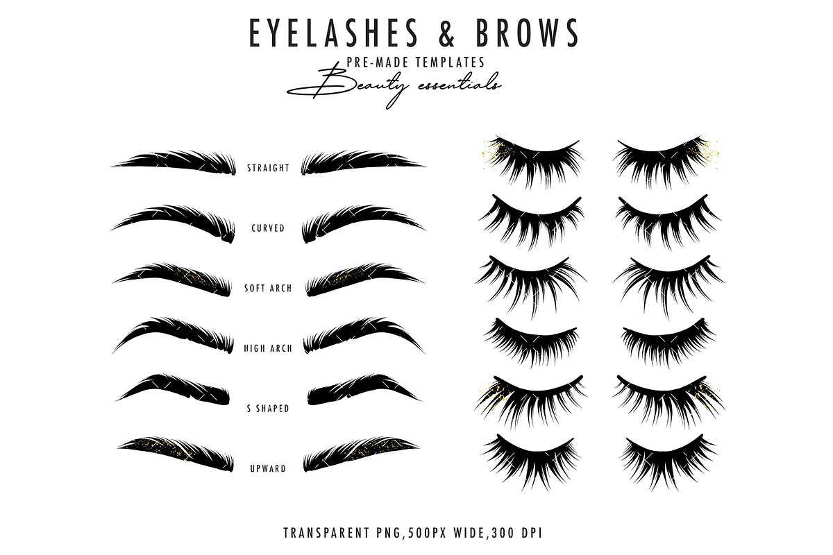Makeup logo Lashes Brows SVG, an Icon by Milatoo (Photo 1 of 3)