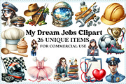 My Dream Jobs Clipart, an Illustration by Craft Nest (Thumbnail 1 of 9)