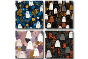 Boho Ghosts Digital Paper, a Texture Illustration by DreamPrint404 (Thumbnail 4 of 4)
