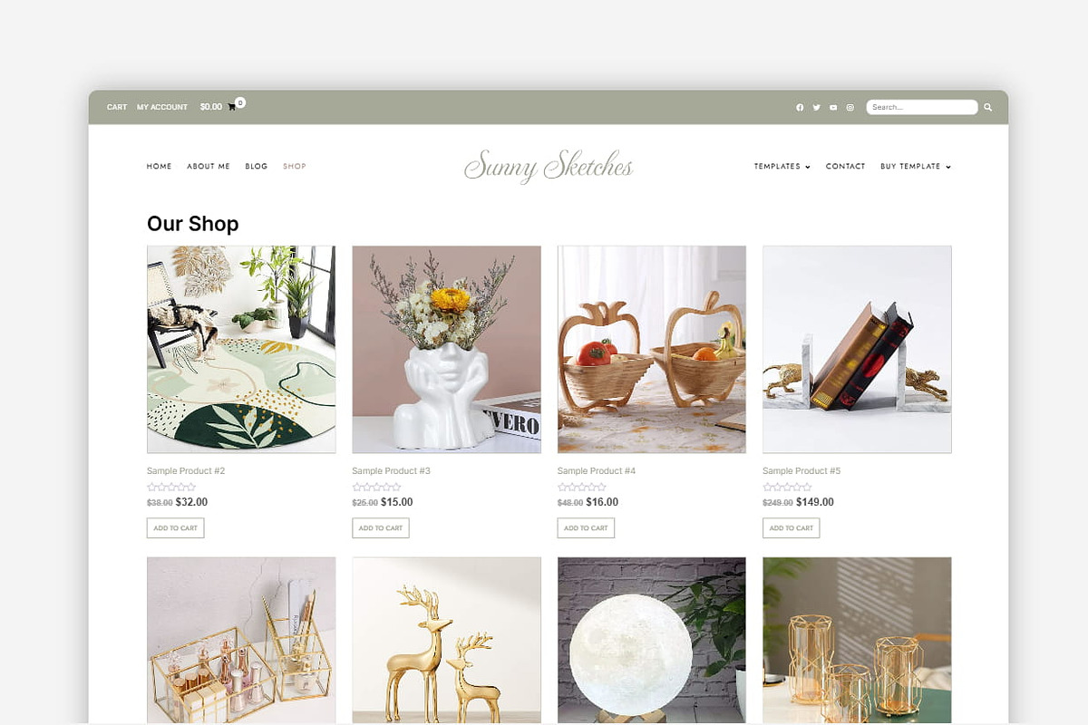 Sunny Sketches - WordPress Blog & Shop Theme preview 5