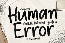 Human Error - Handwritten Font