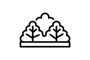 Bush shrub black icon, an Outline Icon by Creative priyanka