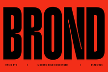 Brond Modern Bold Condensed Font
