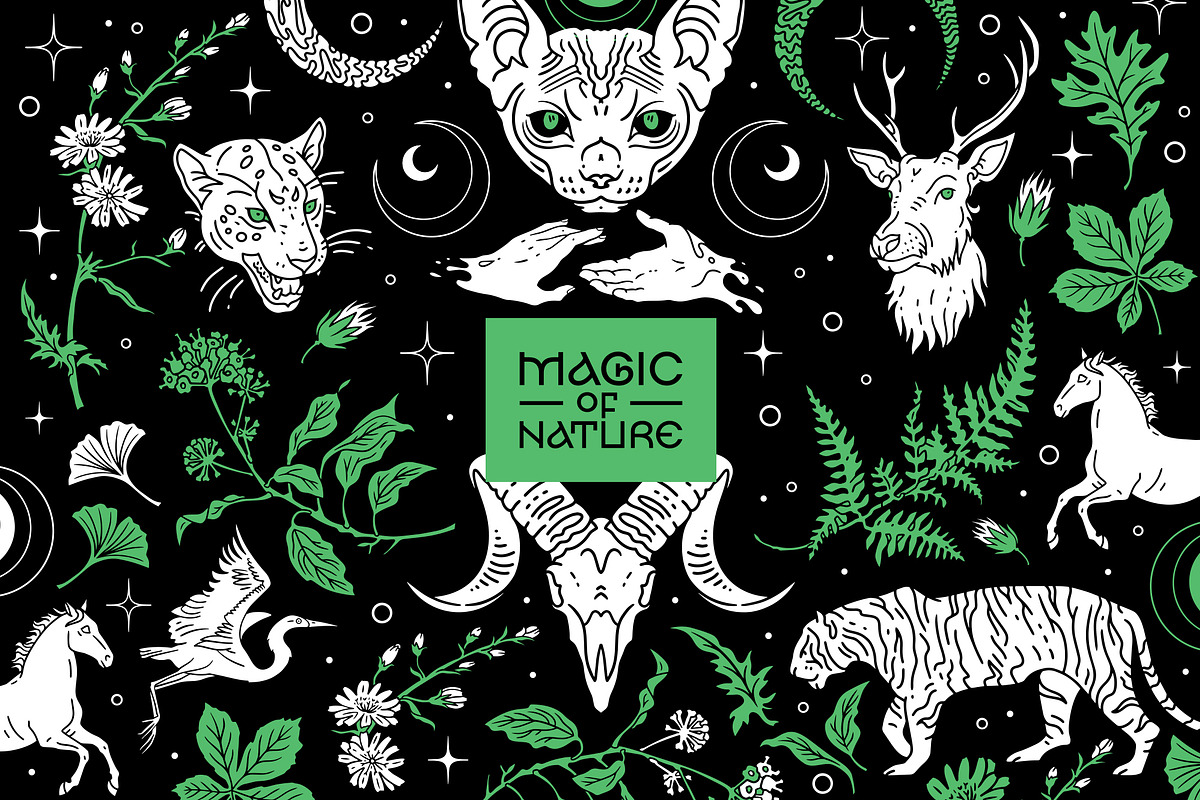 Green Witch. Magic of Nature, a Decorative Illustration by OlgaSoi007 (Photo 1 of 10)