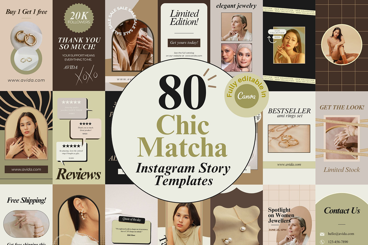 Chic Instagram Story Templates, a Social Media Template by Hell Yeah Designs (Photo 1 of 7)