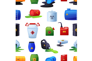 Radioactive liquids seamless pattern, an Illustration by LadadikArt