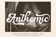 Anthemic! Bold Retro Font!, a Script Font by deadlock studio (Thumbnail 1 of 10)