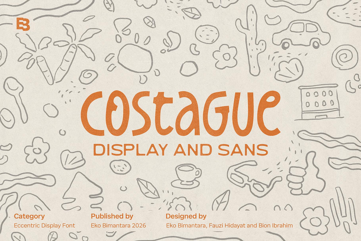 Costage; Eccentric Font Duo, a Font by Eko Bimantara (Photo 1 of 14)