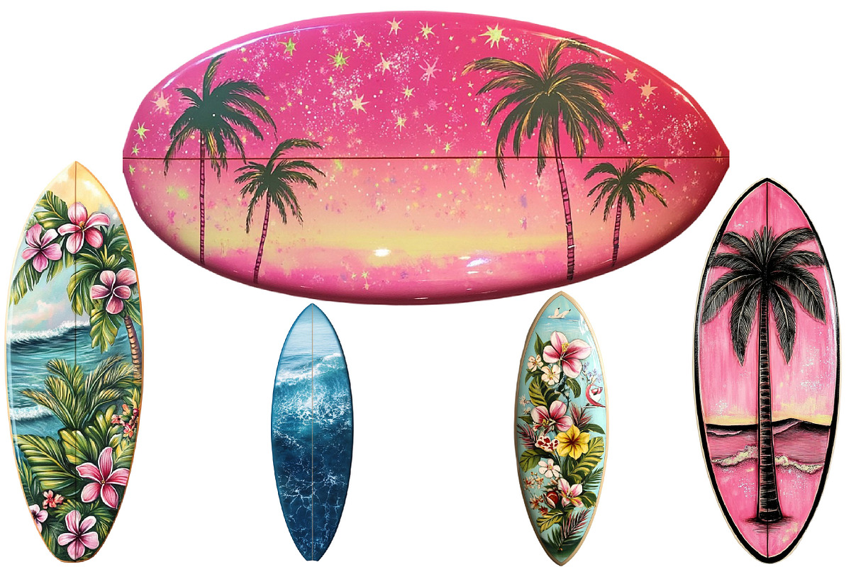 Retro Summer Surfboards Clipart, an Illustration by Pixels.Craft (Photo 5 of 6)