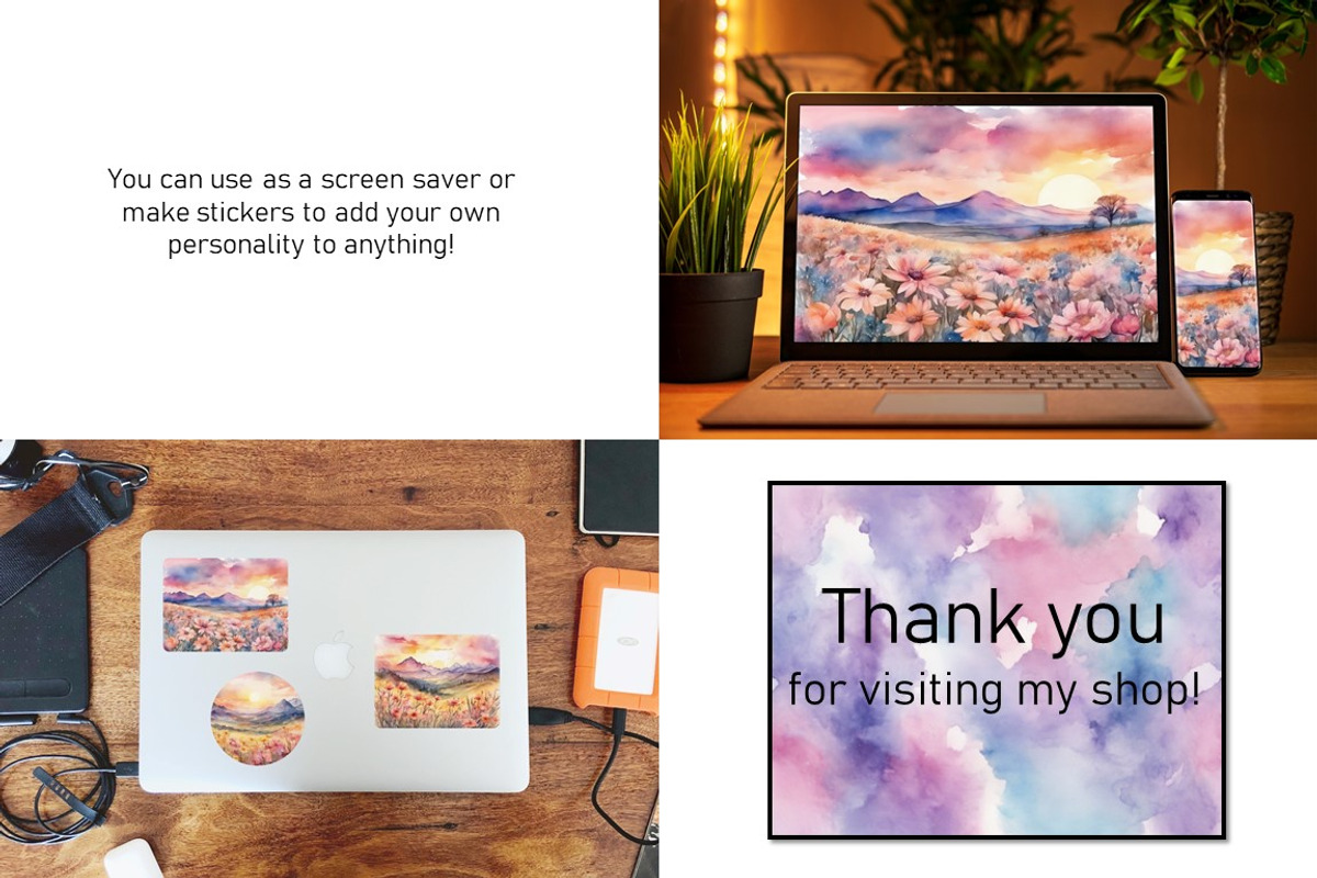 Watercolor Mountain Landscapes Set 2, a Decorative Illustration by Kat's Artful Creations (Photo 20 of 20)