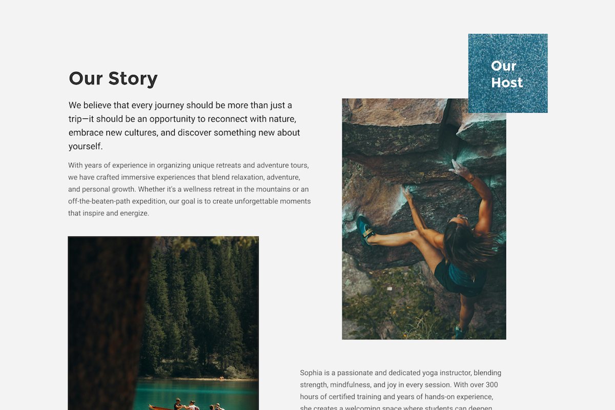 Adventure, Travel, Retreat LP Figma, a Templates & Theme by vikes.art (Photo 7 of 9)