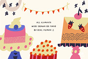 Piece of Cake Birthday Cake Clipart, a Decorative Illustration by Olia (Thumbnail 14 of 19)