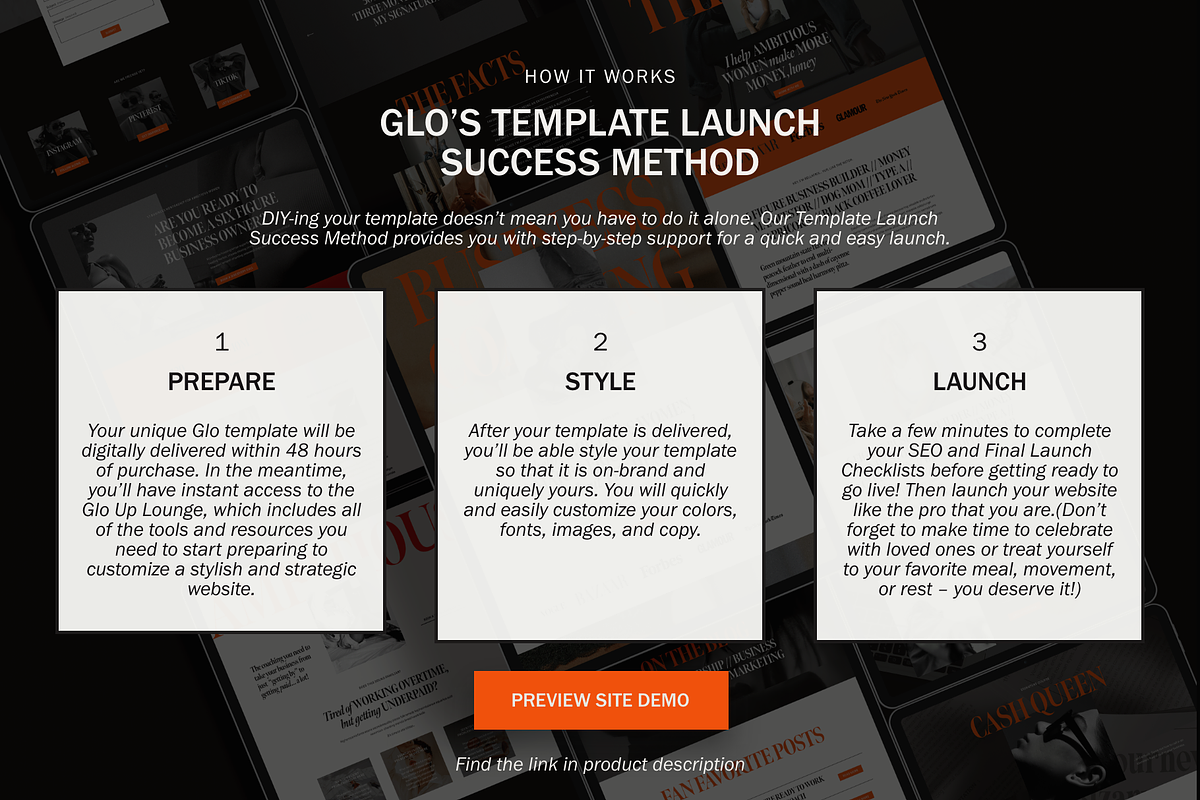 Business Coach Website Template, a Squarespace Template by Glo Design Studio (Photo 9 of 10)