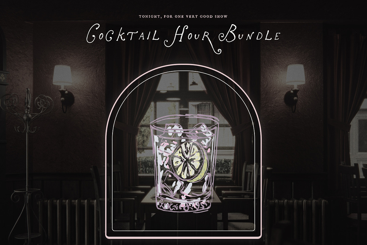 Wedding Cocktail Clipart, Bar Sign, a Food Illustration by The October Creative (Photo 14 of 16)