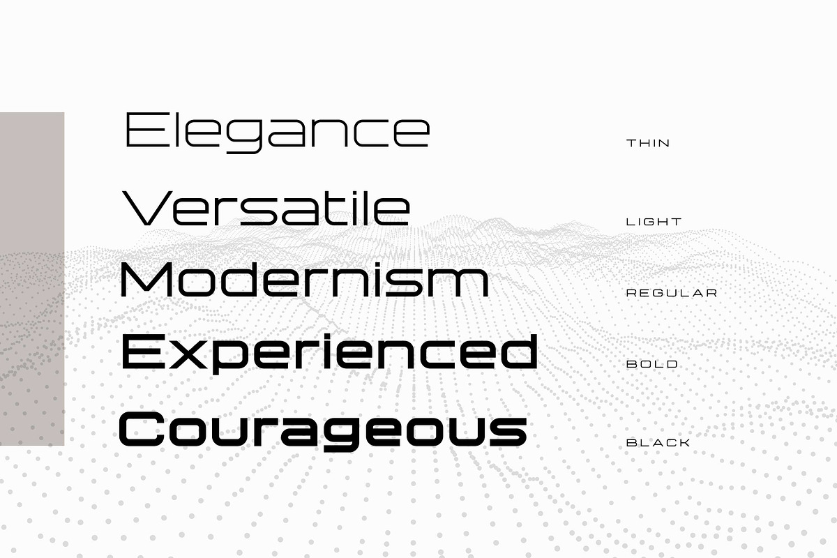 Technovier-Sans Serif With 5 Weights, a Sans Serif Font by Almarkhatype (Photo 3 of 10)