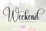 Weekend | Script Font, a Handwritten Font by Scratchones (Thumbnail 1 of 9)