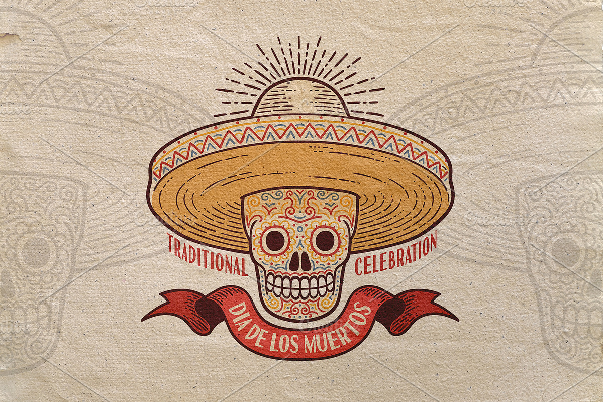 Day of the Dead Sugar Skull, a Branding & Logo Template by Agor2012 shop (Photo 1 of 4)