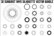 Sunburst Rays Vector Bundle Bundle, an Illustration by yasushie (Thumbnail 1 of 31)