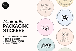 Packaging Stickers Template, a Marketing Template by denofdreamers