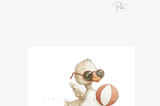 50 Silly Goose Clipart Set, an Animal Illustration by Pati Charm Studio (Thumbnail 7 of 9)