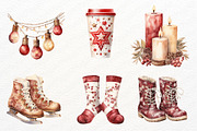 Cozy Winter Watercolor Clipart, a Decorative Illustration by Maysa Art (Thumbnail 5 of 6)