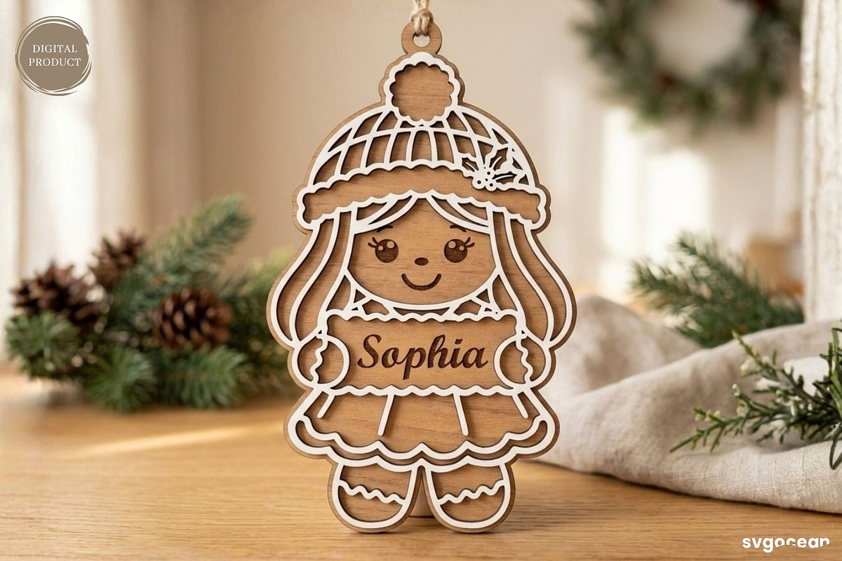 Personalized Gingerbread Ornaments, a Decorative Illustration by svgocean (Photo 13 of 14)