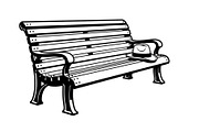 Vintage Park Bench Vector Bundle, an Illustration by jahid234 (Thumbnail 39 of 49)
