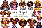 Quirky African American Girl with Cr, an Illustration by DreamArtGraphic (Thumbnail 1 of 4)