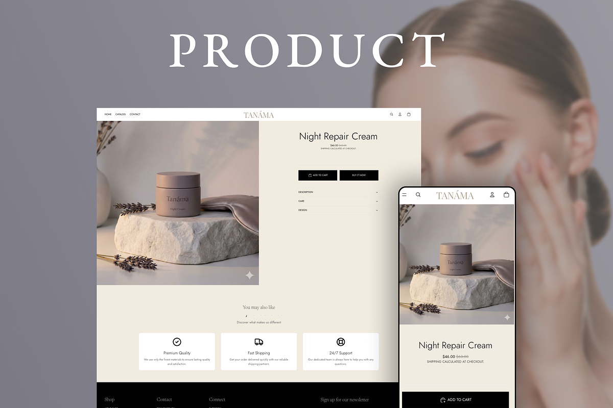 Tanama - Skincare Shopify 2.0 Theme, a Shopify Template by AtelierDuVow (Photo 5 of 10)