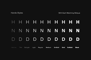 Hando; 20 Fonts Of Sans Serif