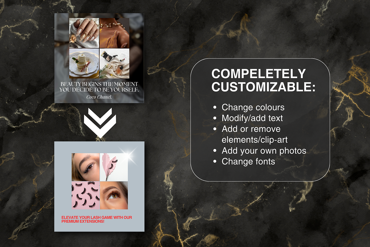 Nail Tech Instagram Templates Canva, a Social Media Template by DesignsbyMariaStudio (Photo 4 of 9)