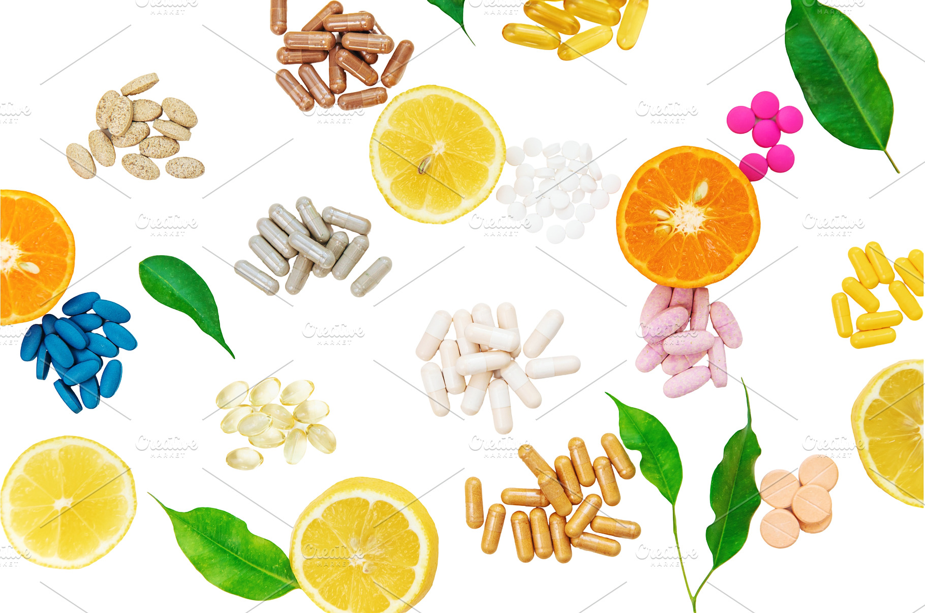 Various tablets and capsules, a Health & Medical Photo by yanadjana