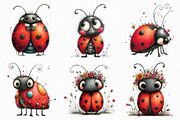Whimsical Ladybug Clipart, an Illustration by Libby Wishes (Thumbnail 6 of 8)