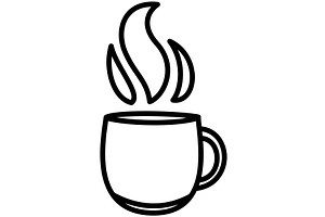 Coffee Cup Icon Silhouette Isolated