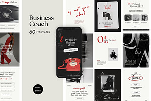 Business Coach Instagram Templates, a Templates & Theme by Terraa Studio Design