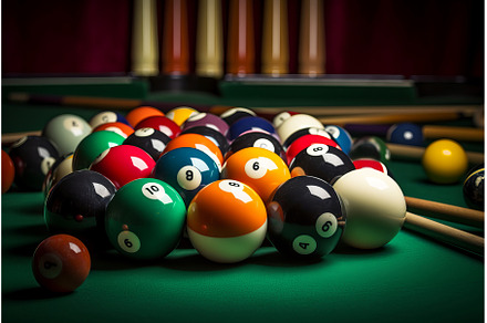Multihued Many colorful billiard, a Sports & Recreation Photo by Ylivdesign