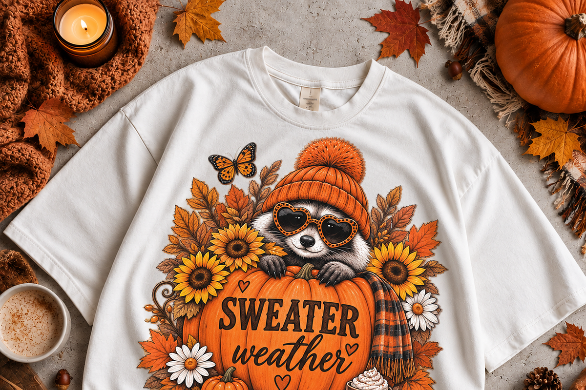 Fall Raccoon 8 PNG Bundle, a Decorative Illustration by ElDesignState (Photo 5 of 9)