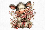 Whimsical Easter Cow Clipart Png, an Illustration by Craft Nest (Thumbnail 11 of 11)